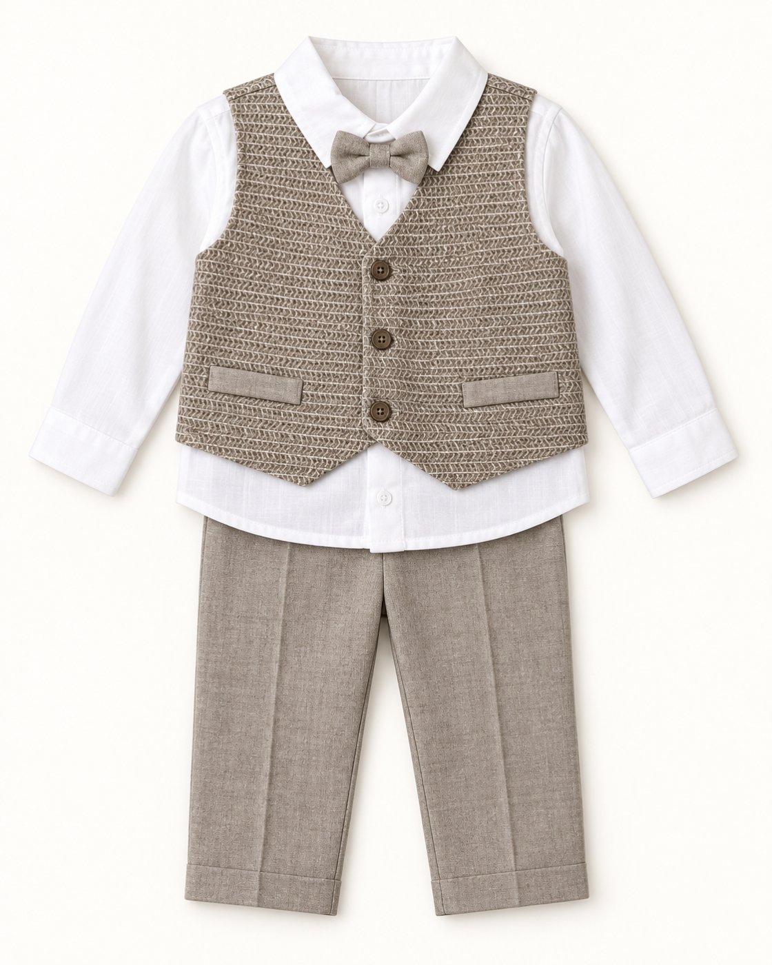 Baby Boys’ Elegant Formal 4-Piece Set