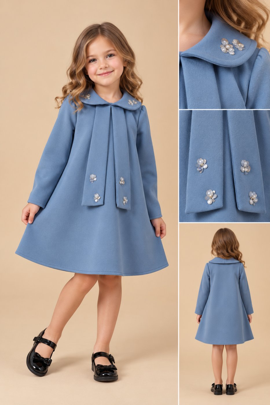 Girls’ Elegant Winter Dress