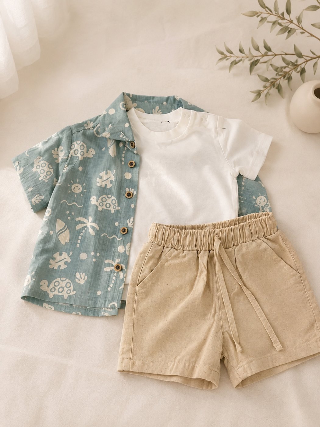 A stylish boys’ summer 3-piece set