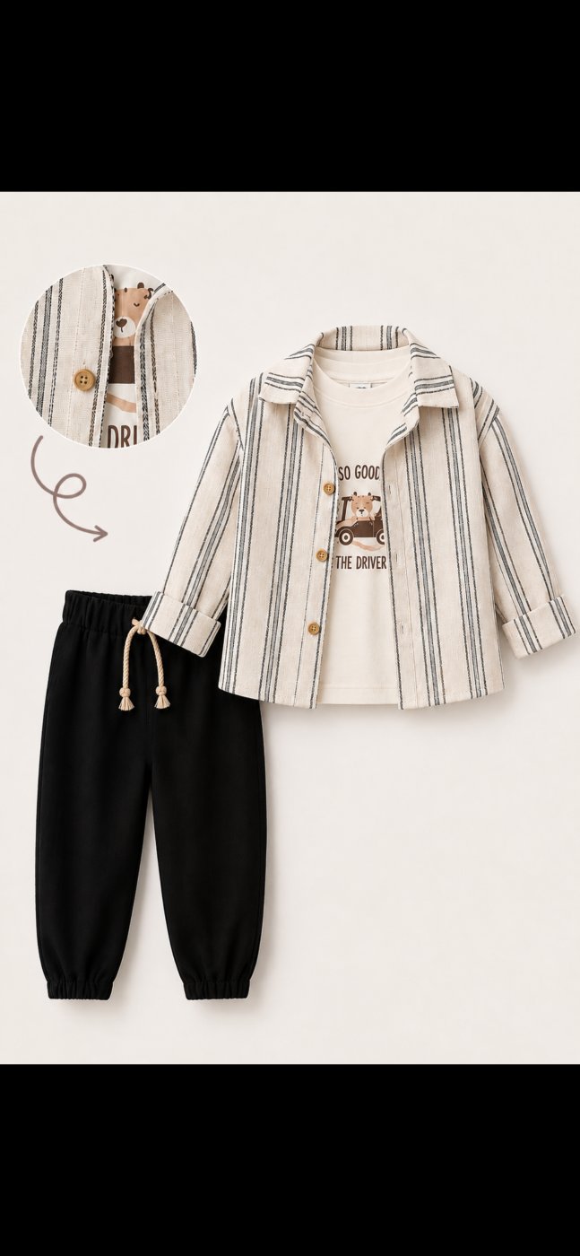 Stylish Boys’ Casual 3-Piece Set