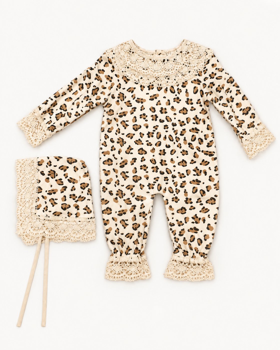 Elegant Baby Set with Matching Bonnet