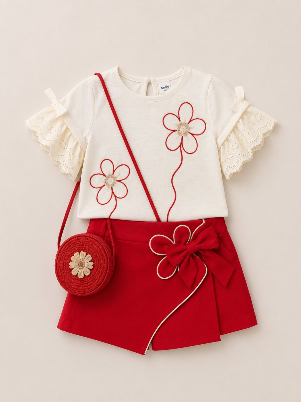 A stylish girls’ outfit that combines elegance and comfort.