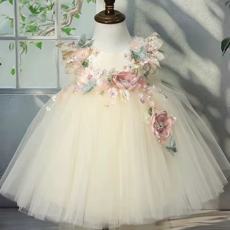 Elegant ivory girls’dress