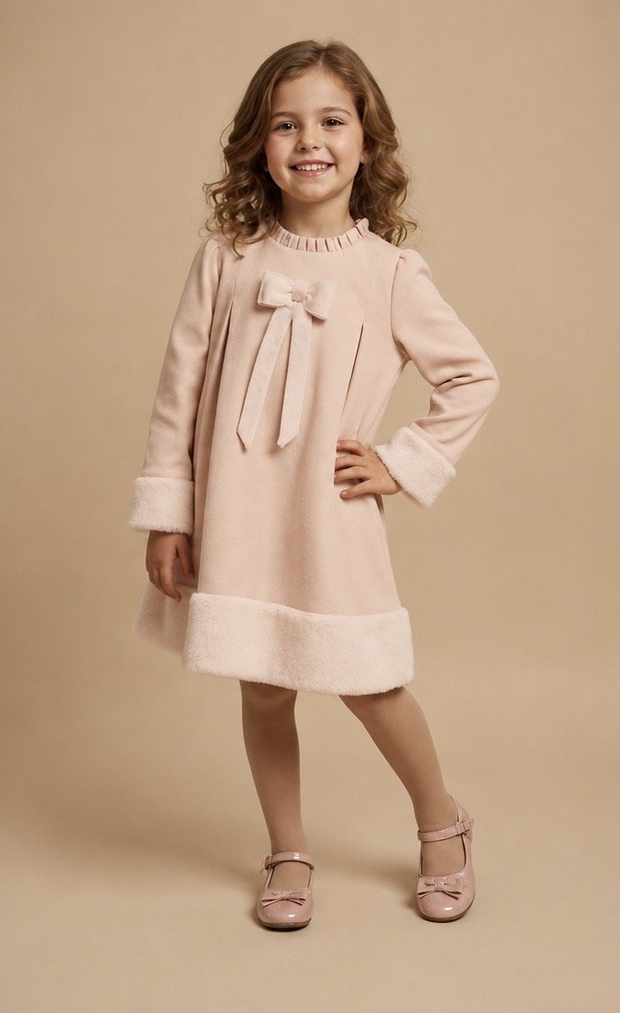 Girls’ Elegant Winter Dress
