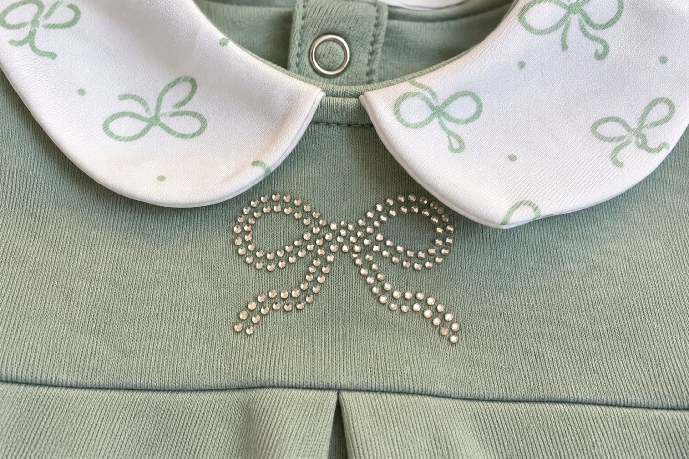 Baby Girl Sage Green Romper