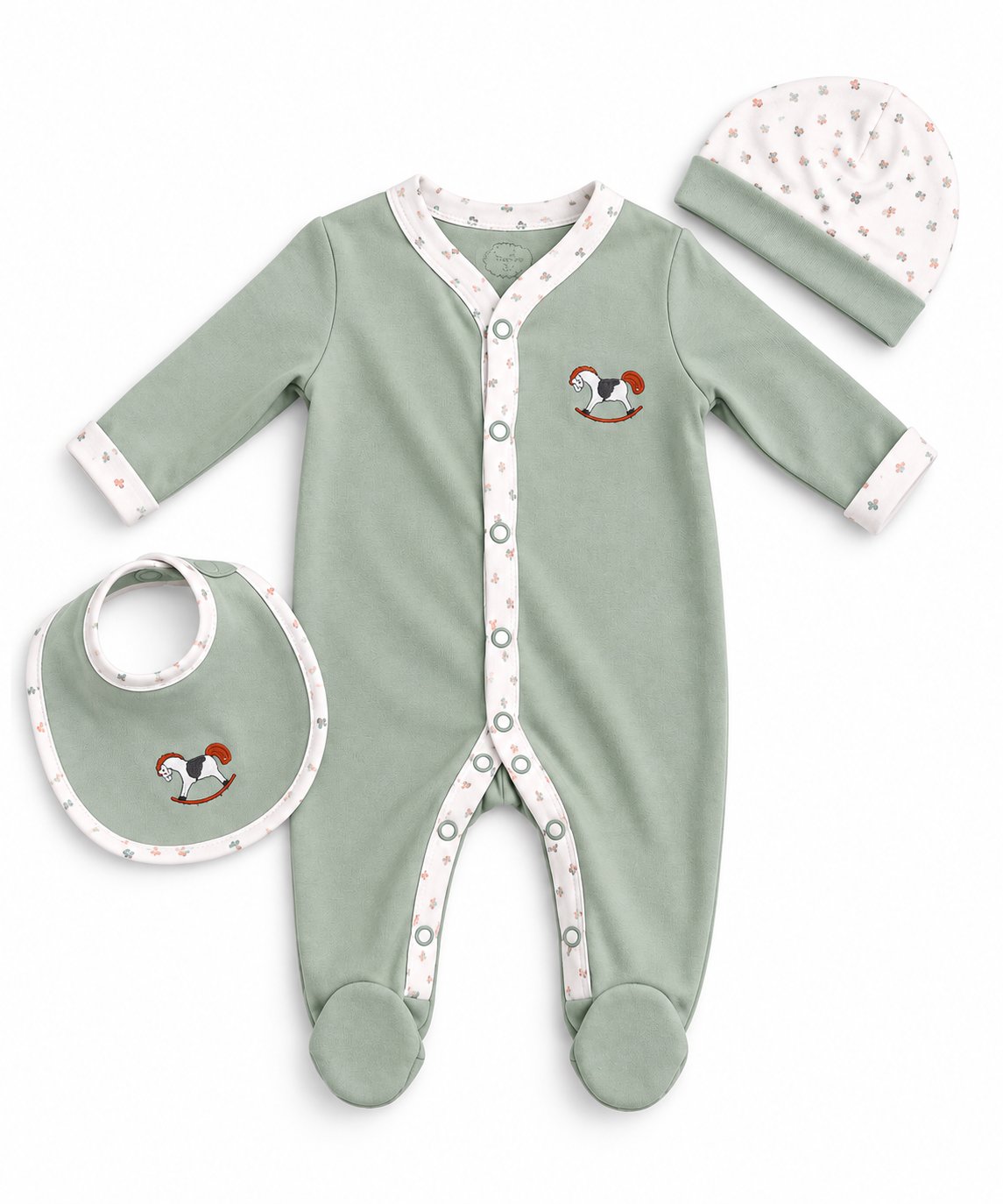 Baby 3-Piece Sage Green Set